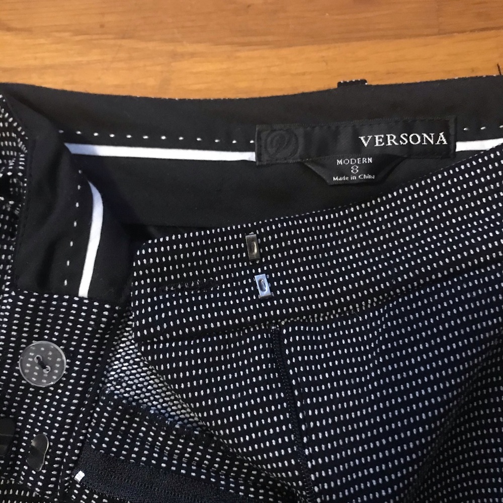 Modern fit black/white dress pants - size 8